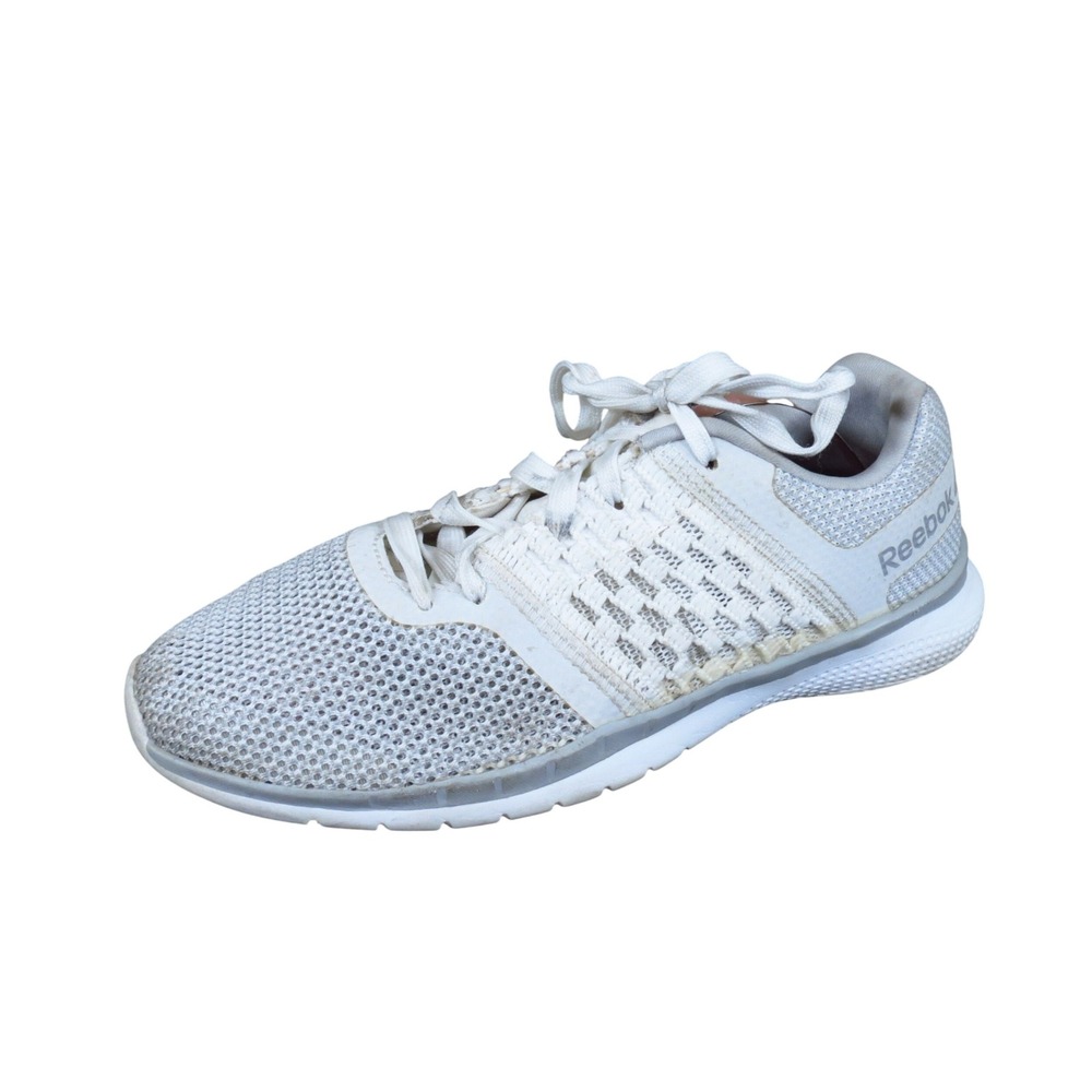 Reebok PT Prime Runner Women Running Shoe Size 7.5 Athletic Training White Grey